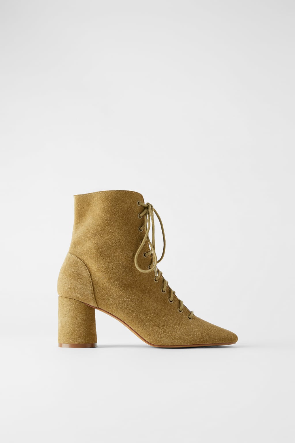 zara lace up booties